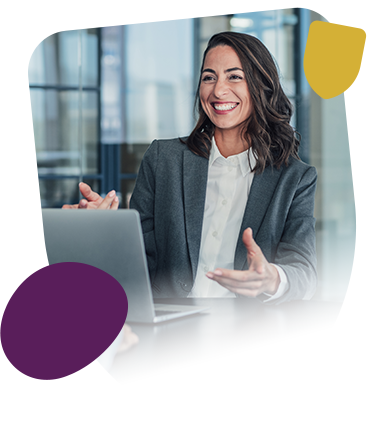 Female working on laptop in meeting